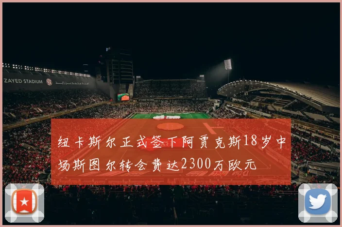 纽卡斯尔正式签下阿贾克斯18岁中场斯图尔转会费达2300万欧元